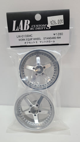 LAB Work Equip Wheel Standard Rim Matte Chrome Offset 6 2-Pack LW-0106MC