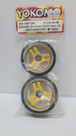 Yokomo Advan v2 3 Spoke Wheels/Tires 2-Pack ZR-DR15Y