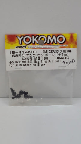 Yokomo 5.8x11mm (ISO) Hex King Pin Ball For Alum Steering Block IB-414KB1