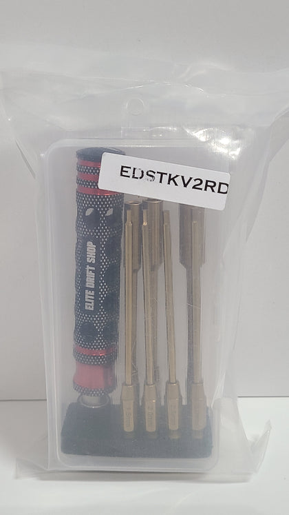 Elite Drift Shop Set Of Custom Tool Bits With Black Handle V2 Red EDSTKV2-MR