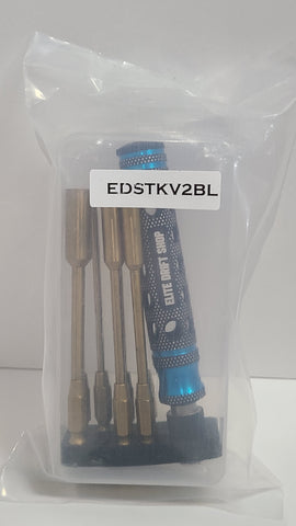 Elite Drift Shop Set Of Custom Tool Bits With RED Handle V2 Blue EDSTKV2-MB