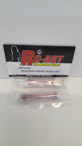 RC ART Rear Body Mount Short Red ART2420